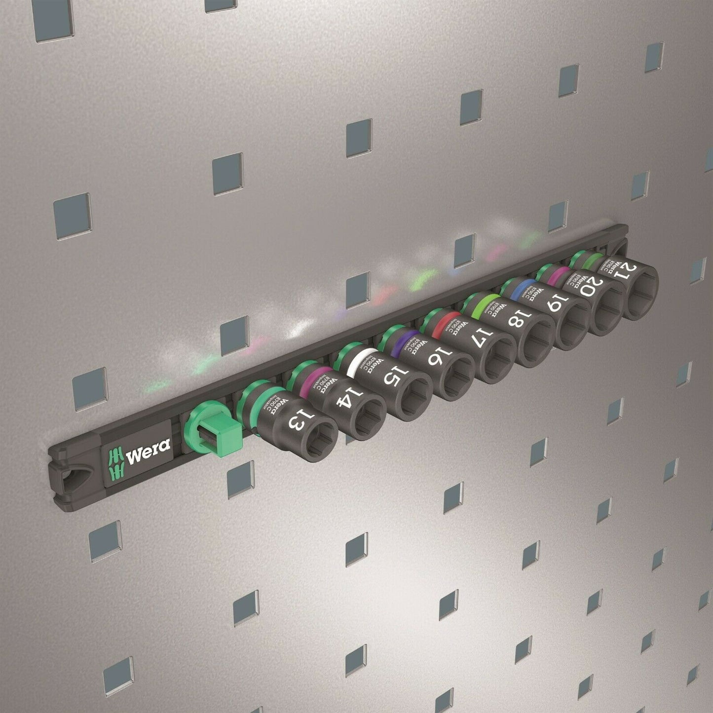 Wera Magnetic Socket Rail C Impaktor 1 Set 1/2" Drive 9 Pieces 05005490001