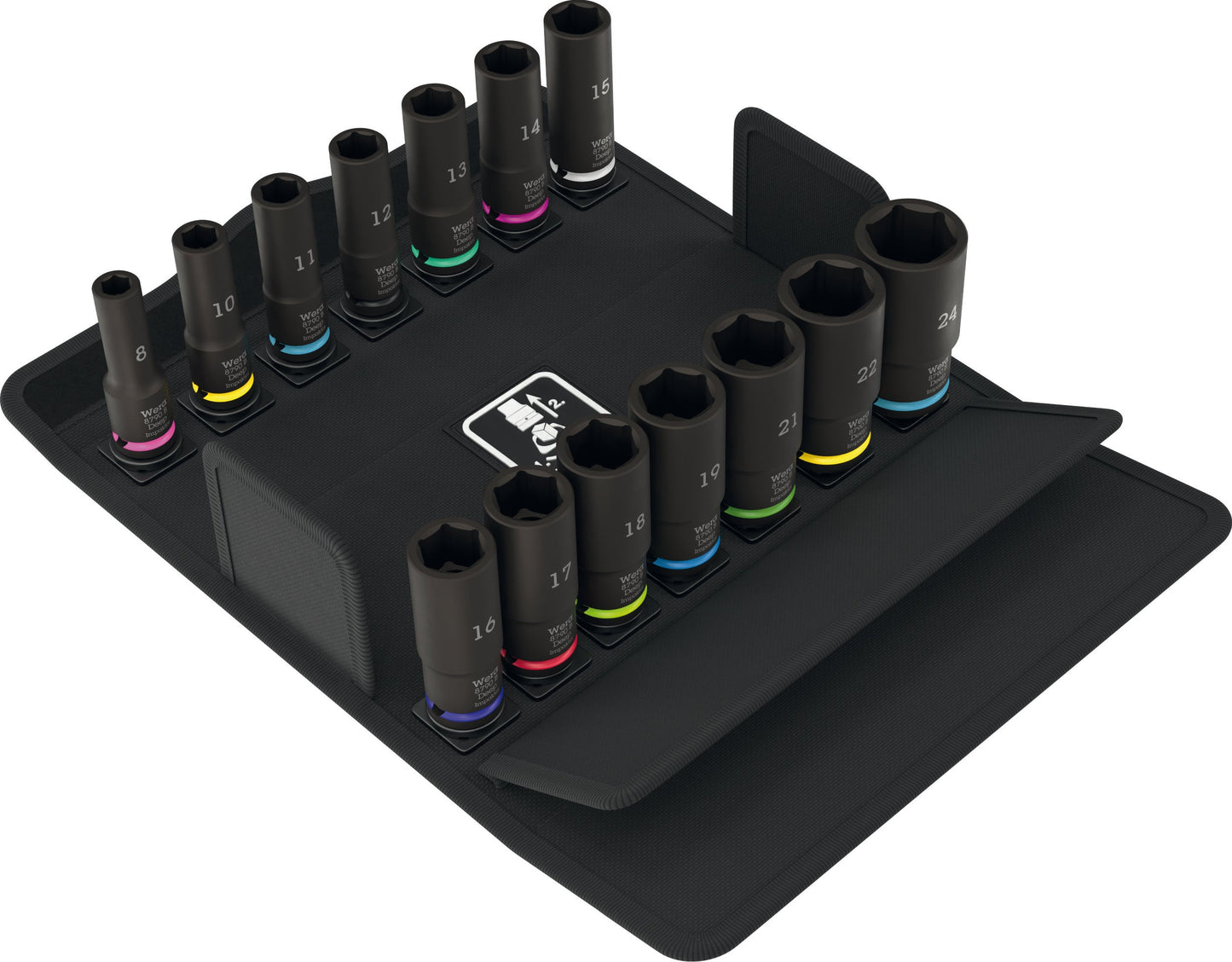 Wera 8790 B Impaktor Deep Set 1 Socket Set 3/8" 14 Pieces Metric 05005580001