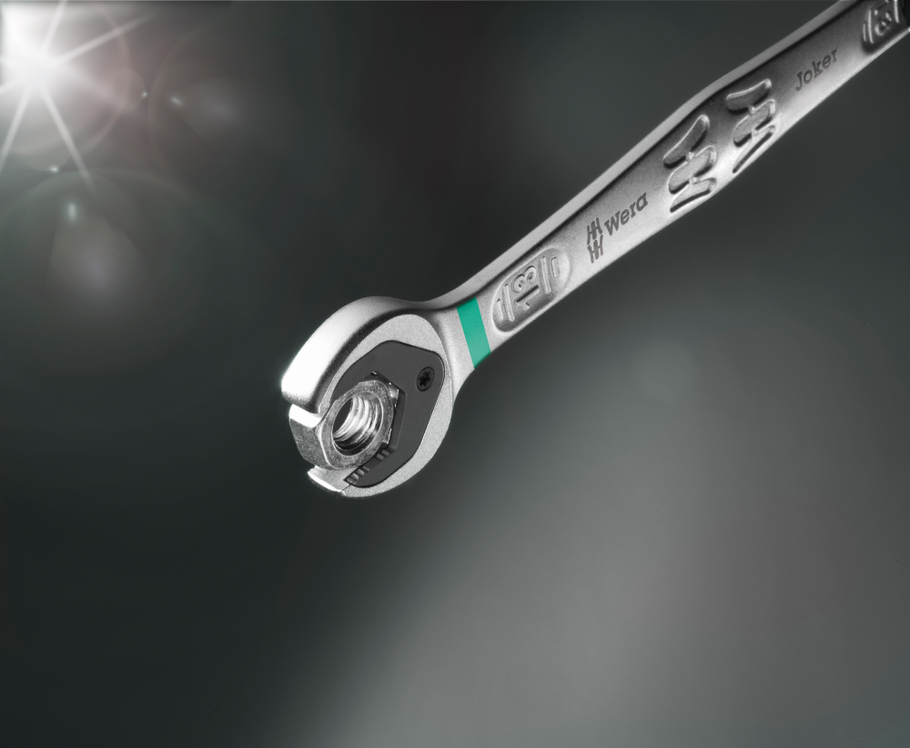 Wera 9632 Magnetic Rail 6000 Joker 1 Ring Ratcheting Wrench Set SAE 05020016001
