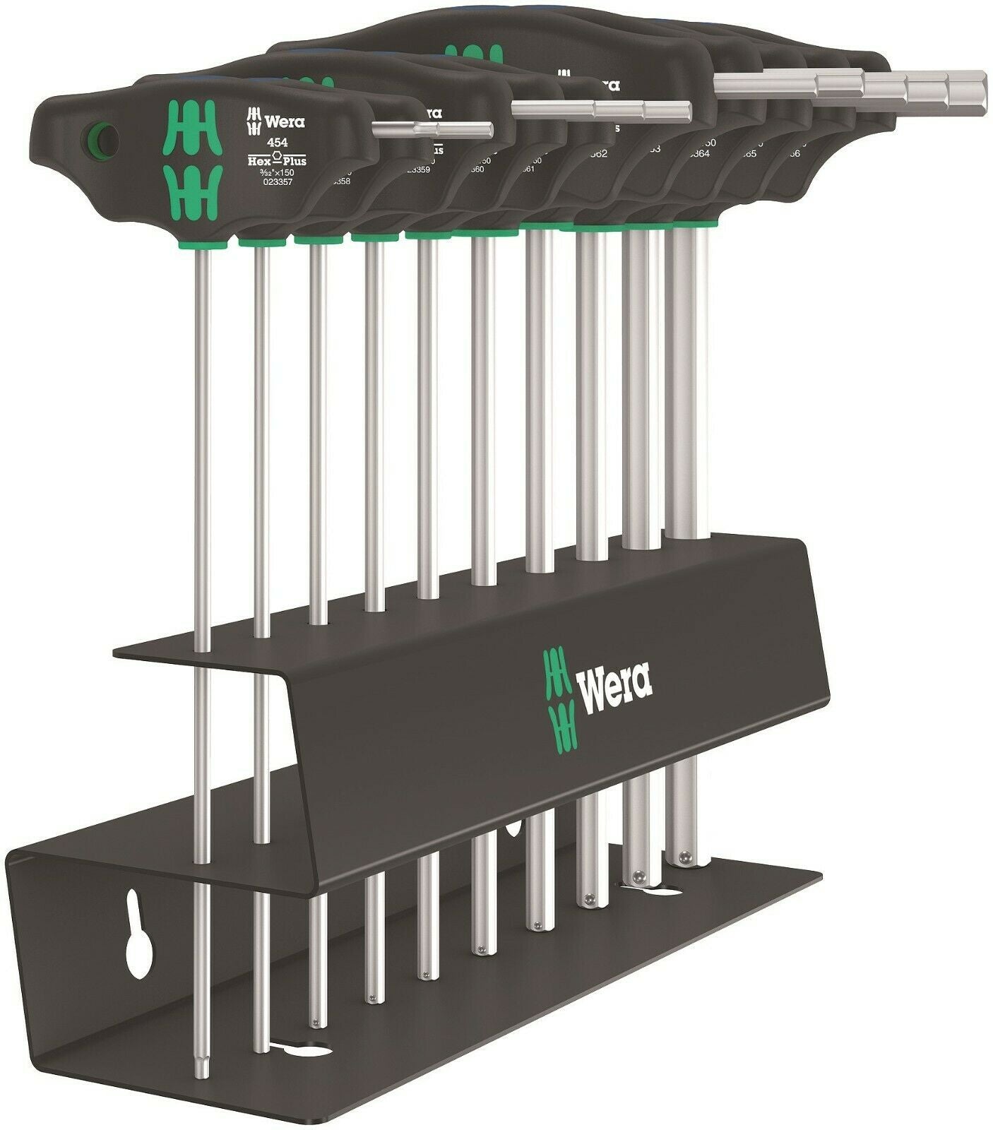 Wera 454/10 HF Set 2 Hex-Plus T-Handle Screwdriver Set 7 Piece SAE 05023454001