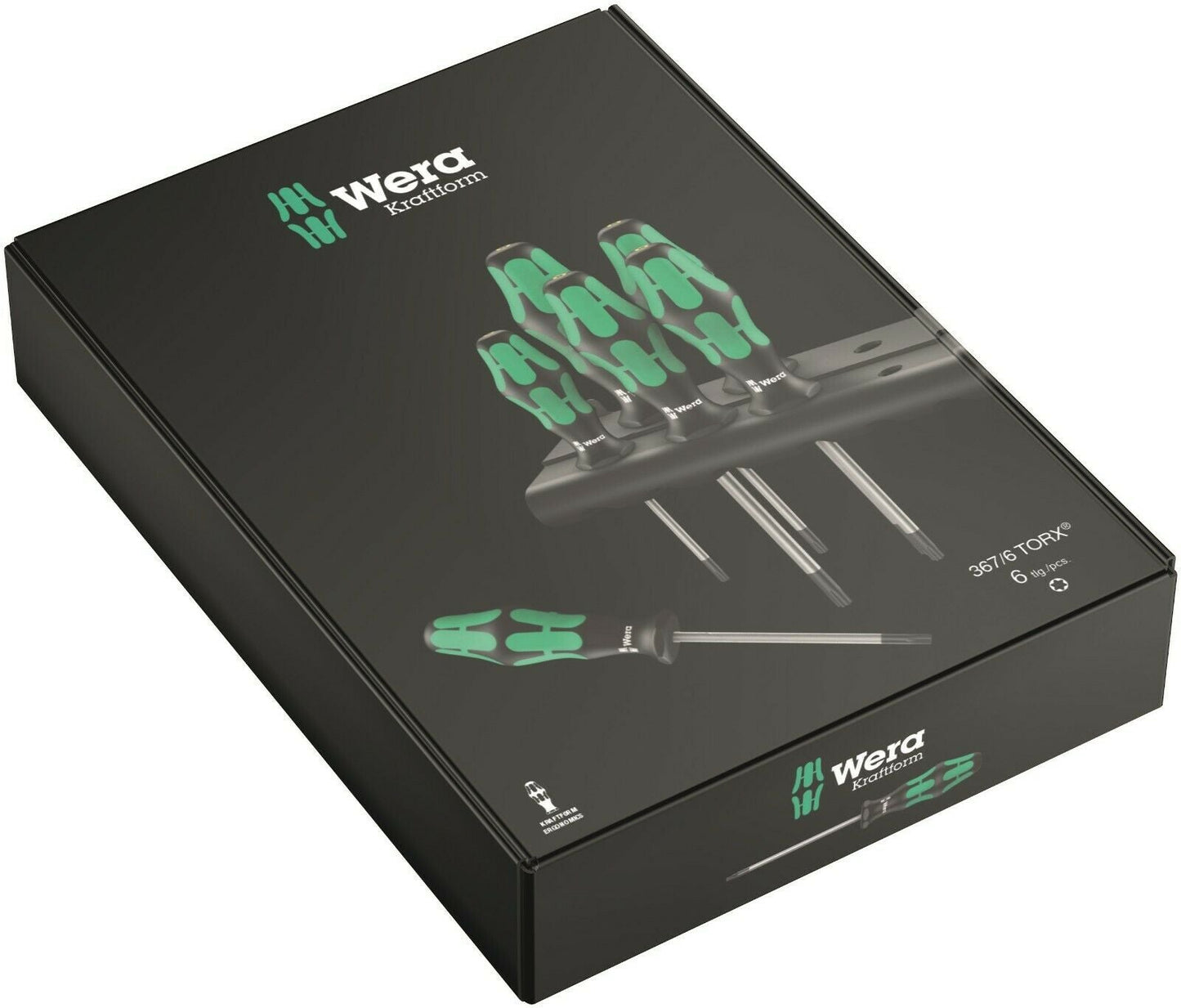 Wera 367/6 Kraftform Plus TORX® Screwdriver Set With Rack 6 Piece 05028062001