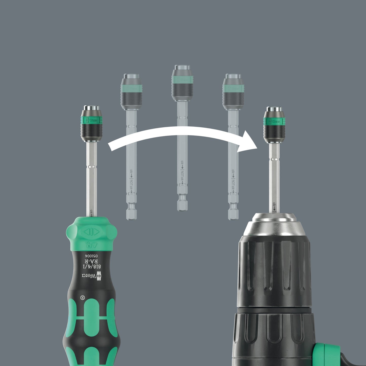Wera Kraftform Kompakt 26 RA-R Ratcheting Screwdriver Set With Pouch 05051516001