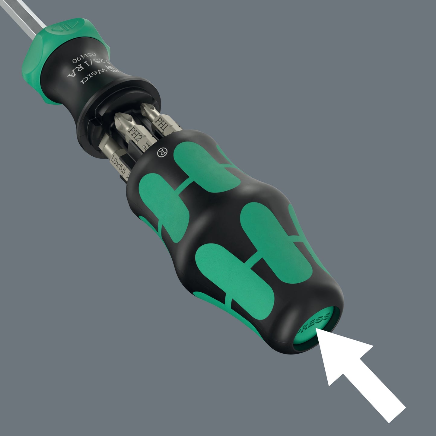 Wera Kraftform Kompakt 27 RA 2 Ratcheting Screwdriver Set 6 Pieces 05051518001