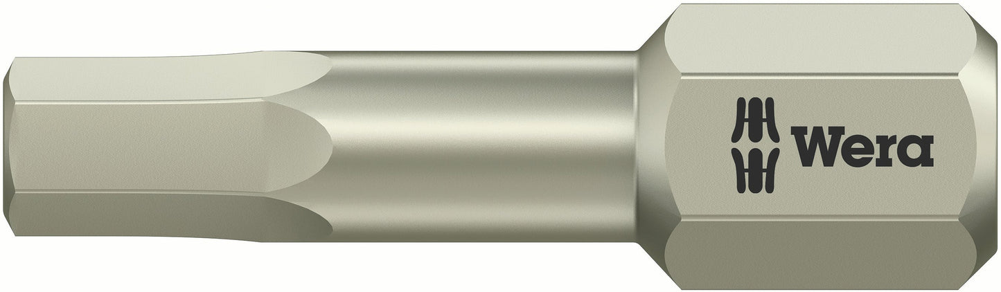 Wera 3840/1 TS SW Stainless Steel Hex Screwdriver Bit 05075604001