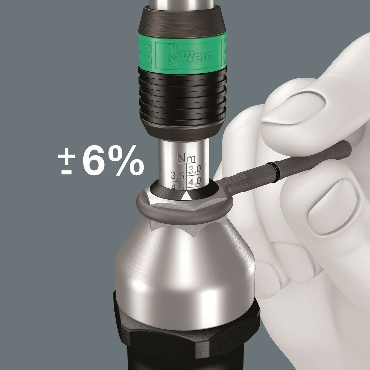 Wera 7443 Adjustable Pistol Grip Torque Screwdriver 4 - 8.8 Nm 1/4" 05074705001