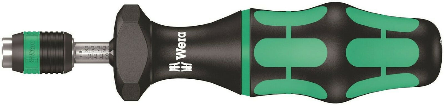 Wera 7400 Adjustable Torque Screwdriver 2.5 - 11.5 in. lbs. 1/4" 05074710001