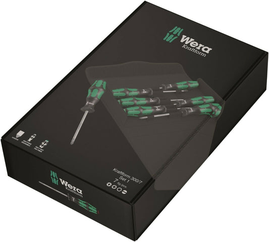 Wera 300/7 Set 1 Kraftform Plus Screwdriver Set 7 Piece 05105623001