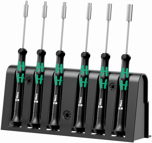 Wera 2069/6 Kraftform Micro Precision Nut Driver Set 6 Pieces 05118158001