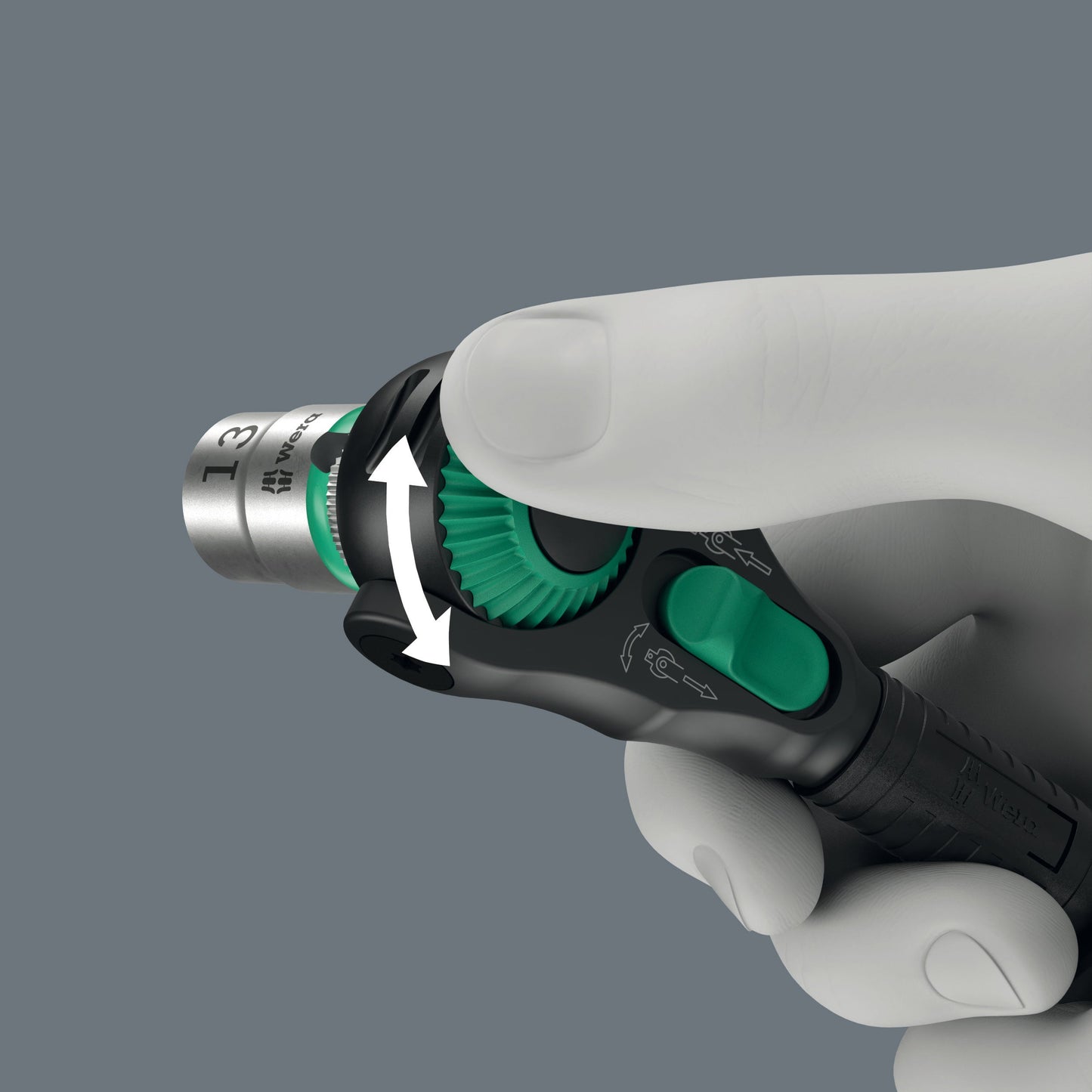 Wera 8000 C Black Edition Zyklop Speed Ratchet Wrench 1/2" Drive 05135882001