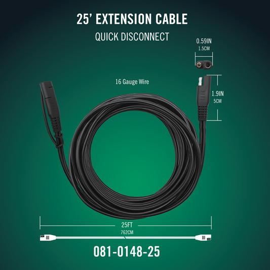Quick Disconnect  25 Foot Extension Cable