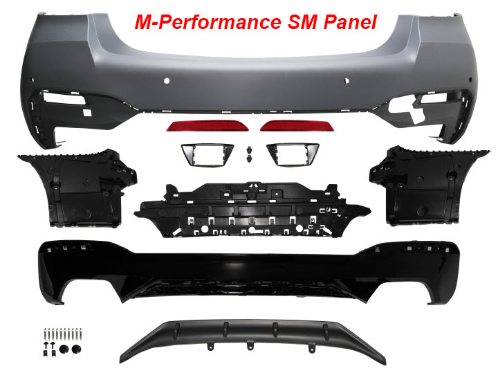 2021-2023 BMW G30 LCI Rear Bumper W/ PDC Covers