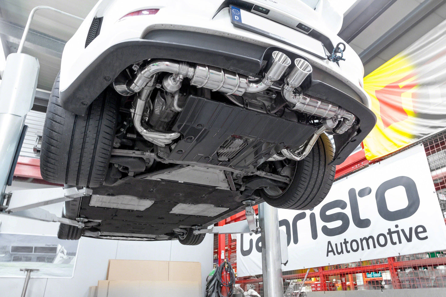 Porsche 991.1 GT3/3RS - Racing Valved Exhaust w Headers, Sport Cats, and Carbon Engine Cover (CES3)