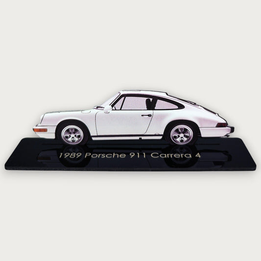 1989 Porsche 911 Carrera 4 (2) Metal Car Wall Art, Color 2D Diecast Car Decor, Silhouette Metal Wall Art, Gift For Car Lovers, Detailed Color Metal Car