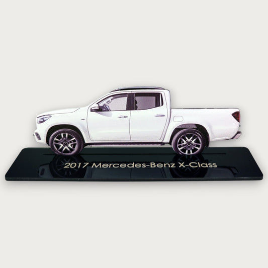 2017 Mercedes-Benz X-Class (1) Metal Car Wall Art, Color 2D Diecast Car Decor, Silhouette Metal Wall Art, Gift For Car Lovers, Detailed Color Metal Car