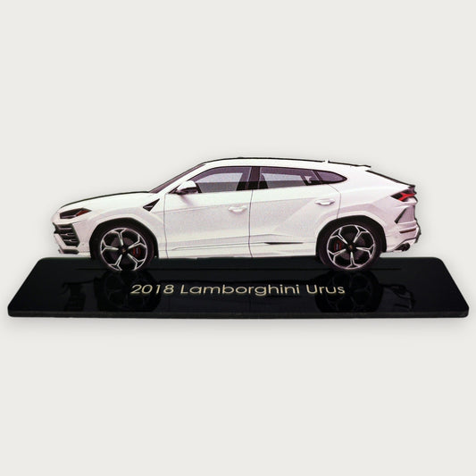 2018 Lamborghini Urus (1) Metal Car Wall Art, Color 2D Diecast Car Decor, Silhouette Metal Wall Art, Gift For Car Lovers, Detailed Color Metal Car