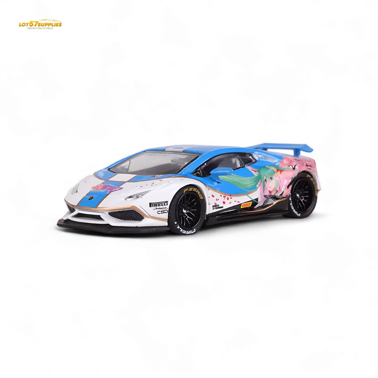 King Model Lamborghini Huracan LP610 LB 1.0 Hatsune Blue 1:64