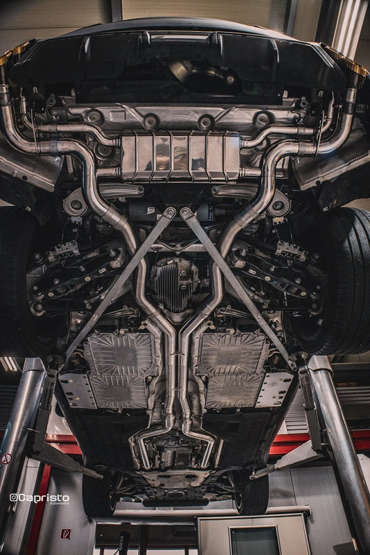 BMW XM - Valved Exhaust System with Anodized/Wicrom Tips, Mid-Pipes, and 200 Cell OPF/GPF Replacements (OE Actuators)