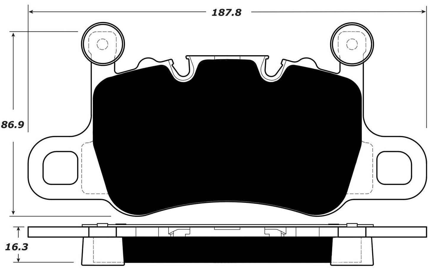 Porterfield Brake Pads for 2014 PORSCHE 911 GT3 w/Iron Discs