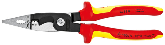Knipex 6-in-1 Insulated Electrical Installation Pliers 8" 12-14 AWG 13 88 8 US