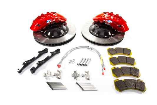 Alcon 2009+ Nissan GT-R R35 412x36mm Rotor Red 6 Piston Caliper RC6 Front Axle Kit BKF7059ZG06