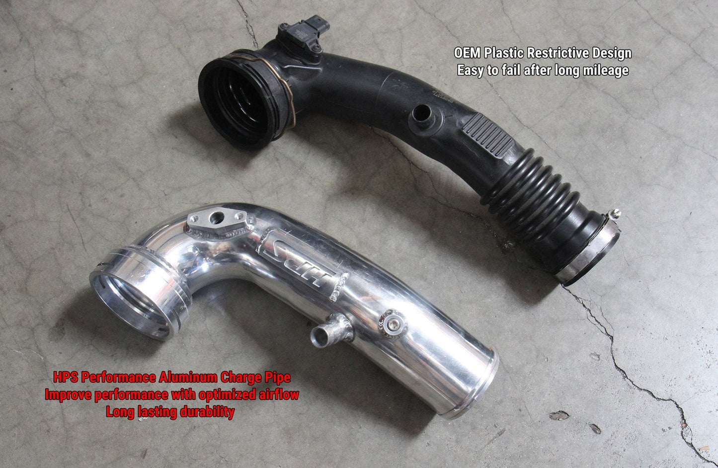 HPS Intercooler Cold Side Charge Pipe, BMW 2012-2019 640i 3.0L Turbo N55, 17-127
