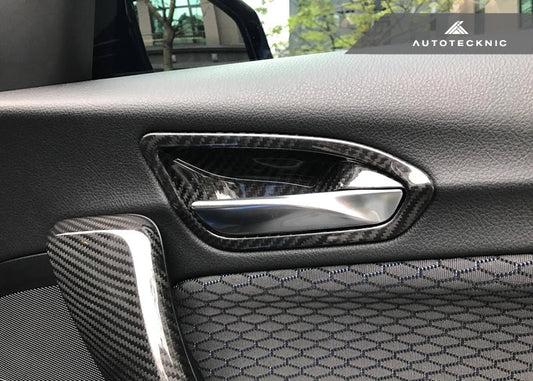 AutoTecknic Dry Carbon Interior Door Handle Trim Set - F87 M2 | F22 2-Series | F20 1-Series