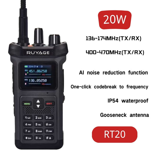 Ruyage Radio Analog Signal 20W Walkie-Talkie(RT20)
