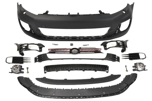 2010-2014 VolksWagen MK6 Golf GTI Look Front Bumper with Grille