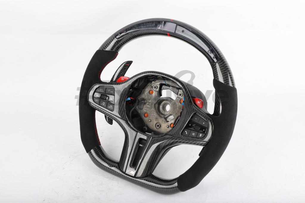 BMW M5 F90 & 91 /  M8 G15, G16, & G17 / X3 G01 / X4 G02 / X6 F86 / 5 Series G30 / 7 Series G11 / G12  Custom Steering Wheel by Exclusive Steering