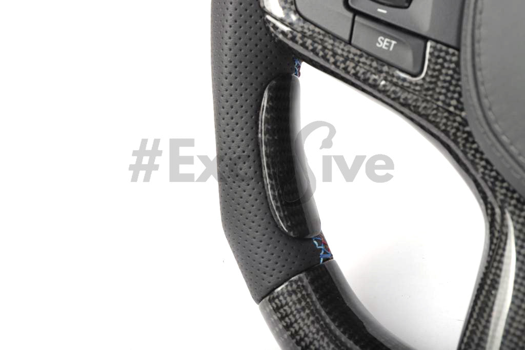 BMW M5 F90 & 91 /  M8 G15, G16, & G17 / X3 G01 / X4 G02 / X6 F86 / 5 Series G30 / 7 Series G11 / G12  Custom Steering Wheel by Exclusive Steering
