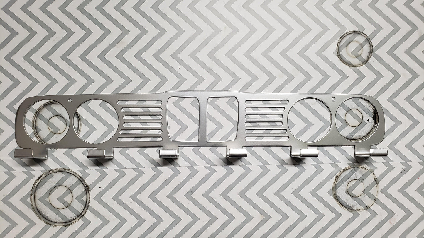 BMW E30 Grill coat Rack – Steel Wall Mounted Coat and Hat Hanger – 20" Classic Euro Car Organizer