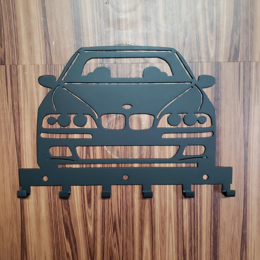BMW E39 Key Hanger – 9x12 Inch Steel Wall Mounted Key Rack for Garage, Entryway, Man Cave, or BMW Gift