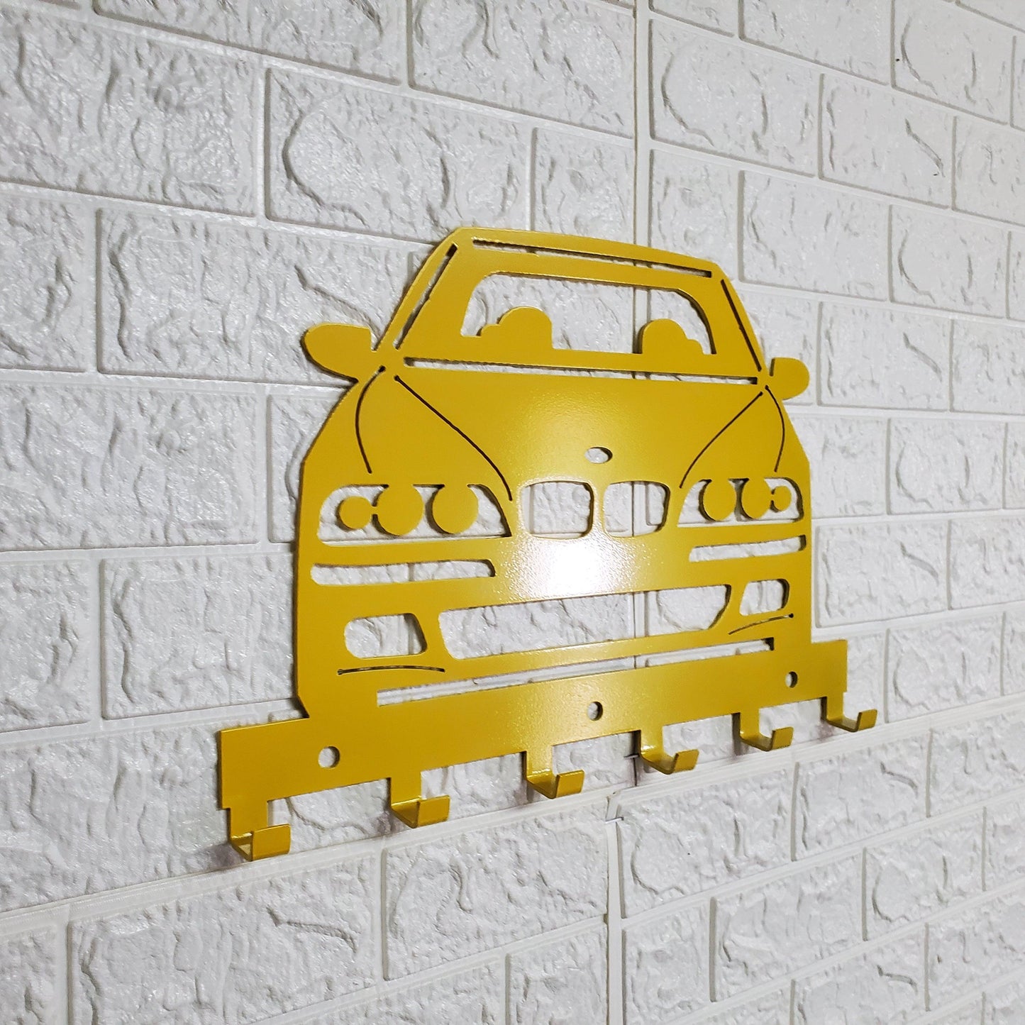 BMW E39 Key Hanger – 9x12 Inch Steel Wall Mounted Key Rack for Garage, Entryway, Man Cave, or BMW Gift