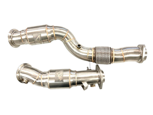 BMW S58 M2 M3 M4 Resonated Downpipes W/ Flex Section