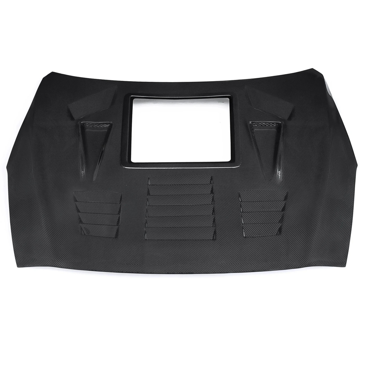 Carbon Fiber Vented Hood with Transparent Window for Nissan GT R R35