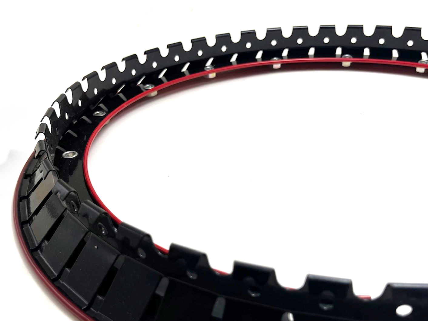 Simulated Bead Lock Hubcap Rings - 15" Red