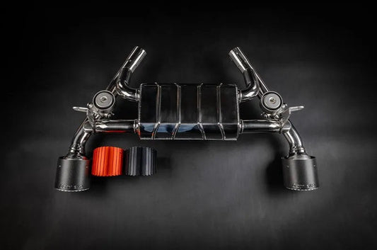Nissan Z (RZ34) - Valved Exhaust w Center Silencer Spare + Capristo Tips (CES3)