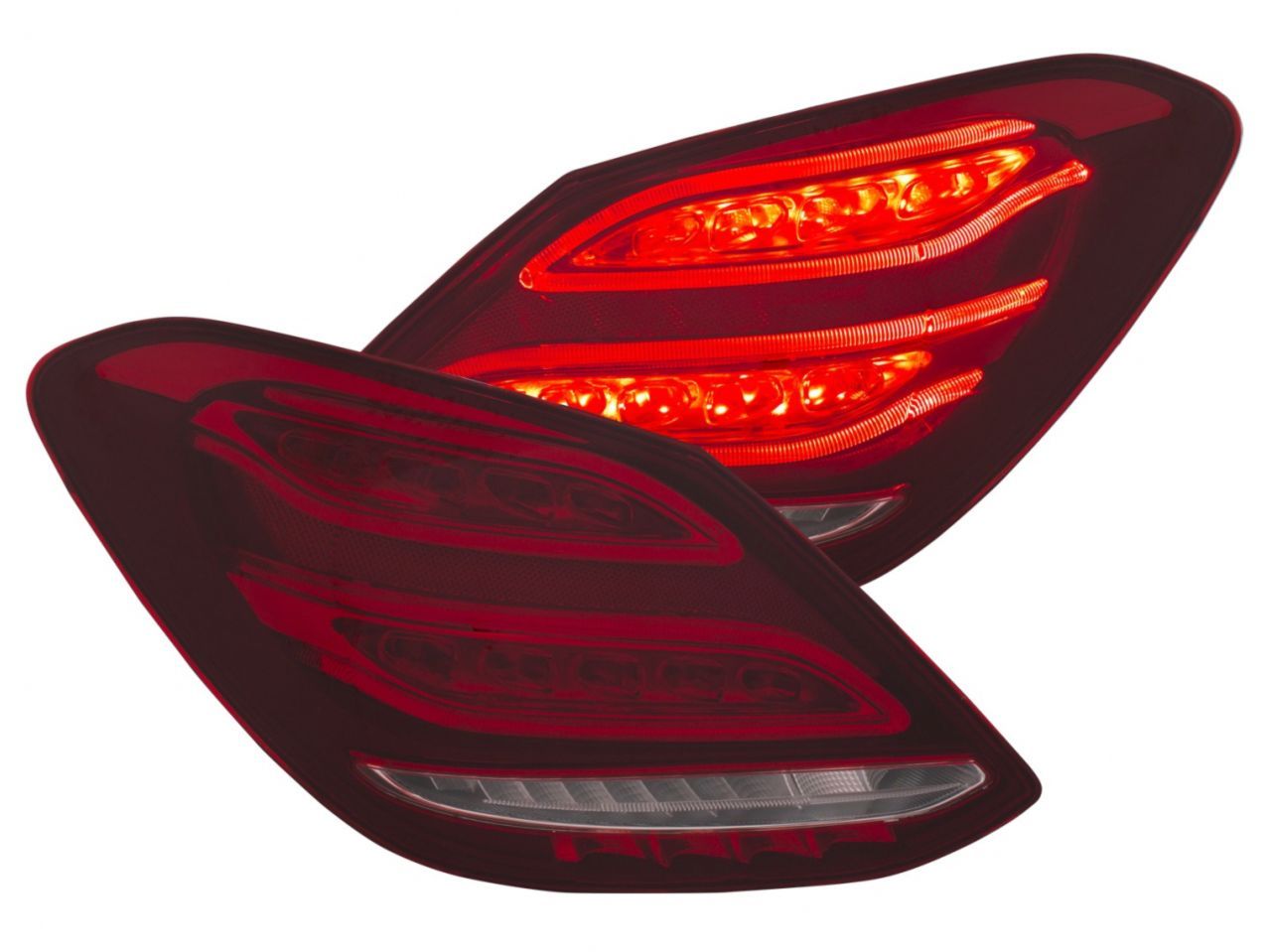 Anzo  15-16 Mercedes Benz C Class (W205) 4DR LED Taillights Red/Clear