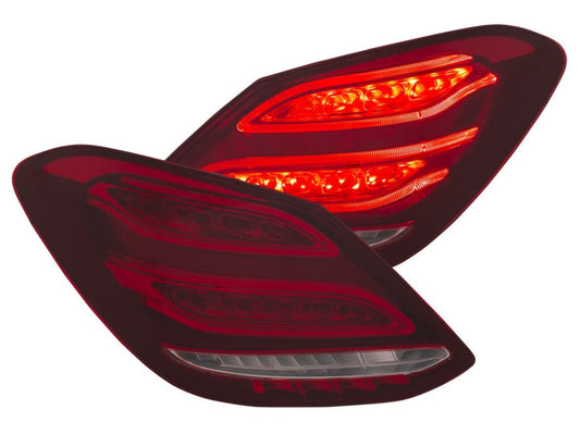 Anzo  15-16 Mercedes Benz C Class (W205) 4DR LED Taillights Red/Clear