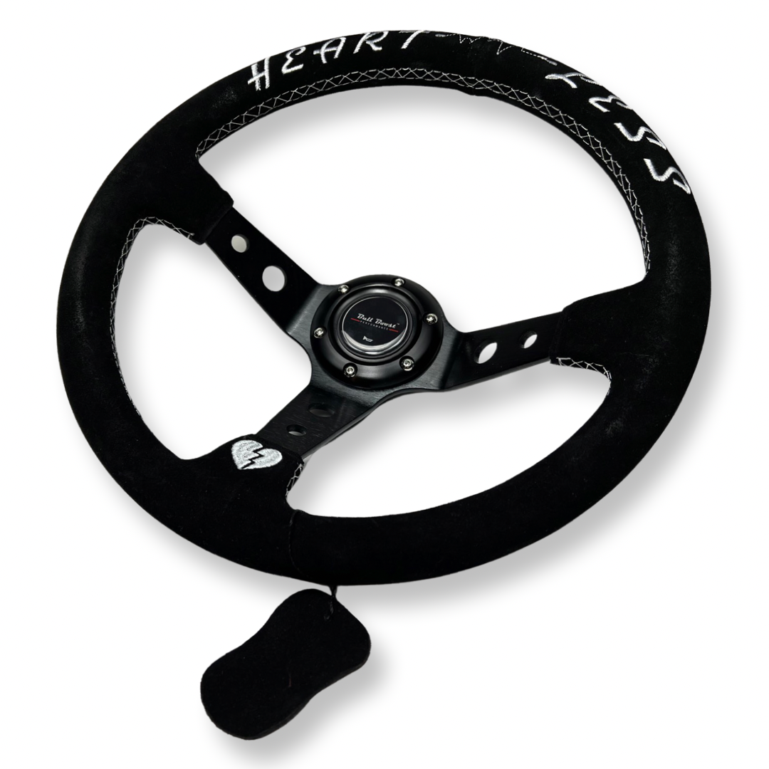 Universal Heartless 350mm 3"Deep Dish 6-Bolt Steering Wheel | 150 Entries