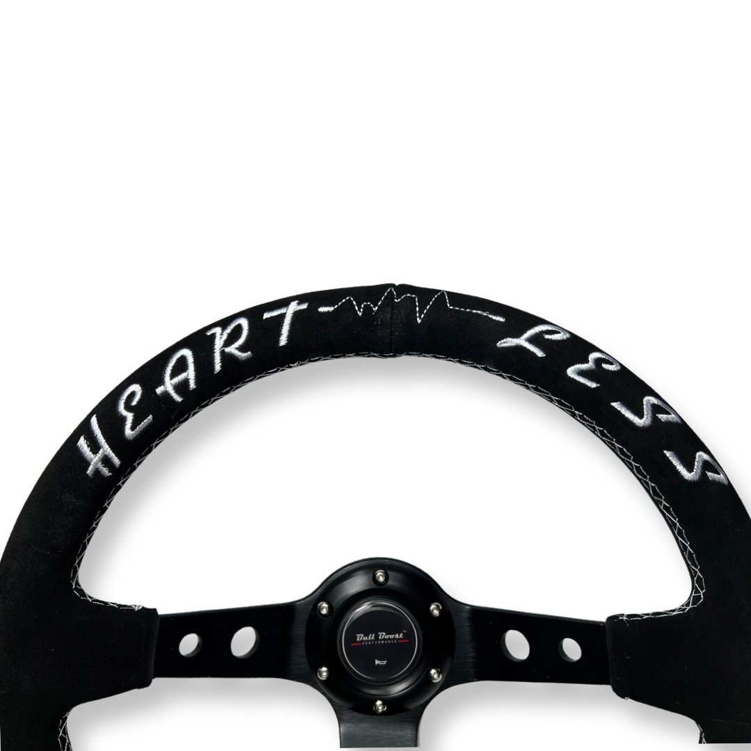 Universal Heartless 350mm 3"Deep Dish 6-Bolt Steering Wheel | 150 Entries