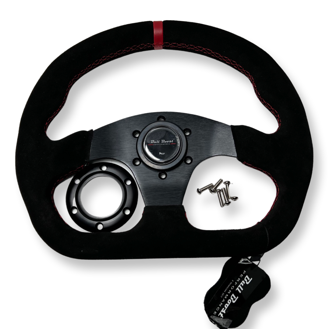 G35 G37 Suede Steering Wheel + Quick Release Short HUB Adapter
