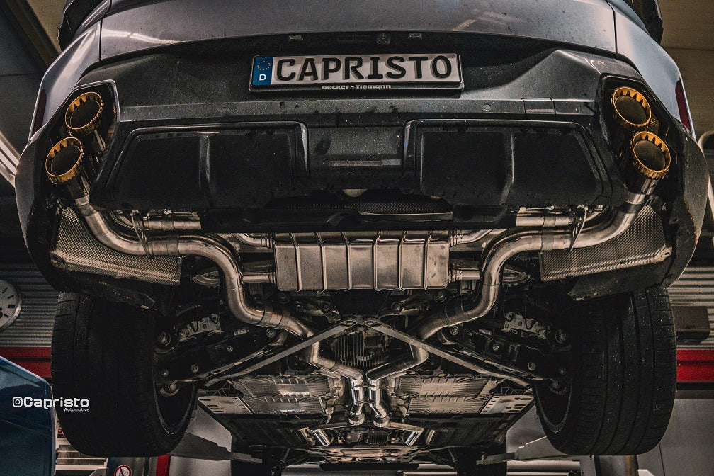 BMW XM - Valved Exhaust System with Anodized/Wicrom Tips, Mid-Pipes, and 200 Cell OPF/GPF Replacements (OE Actuators)