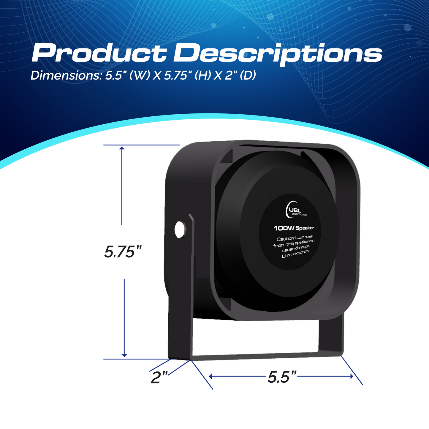 UBL 100W Slim Siren Speaker