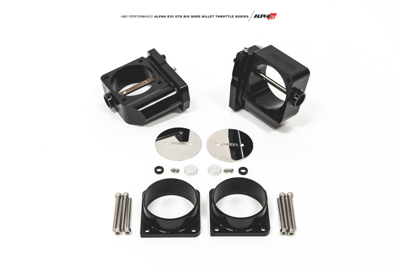 AMS Performance 2009+ GT-R R-35 Alpha CNC Big Bore Throttle Body Set w/ Vibrant HD Flanges ALP.07.08.0006-4