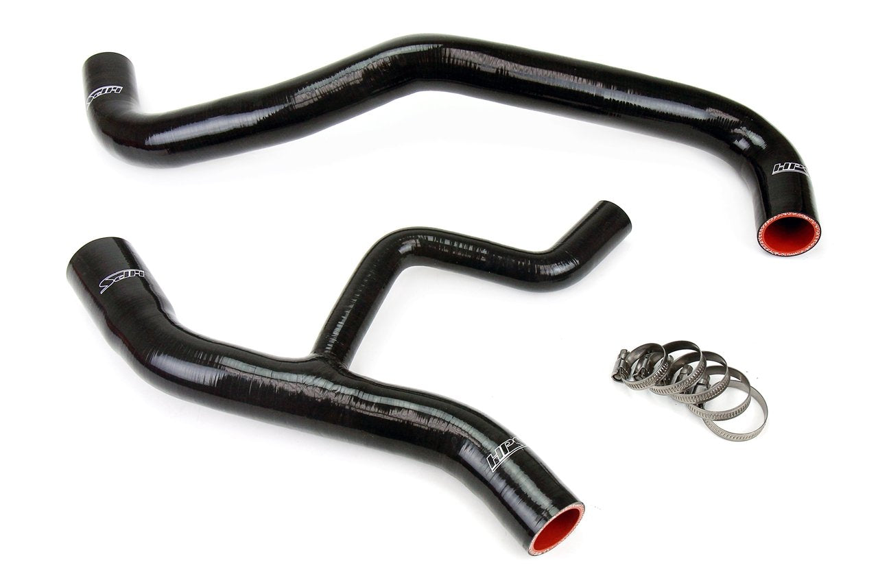 HPS Black Reinforced Silicone Radiator Hose Kit Coolant Ford 02-04 Mustang GT