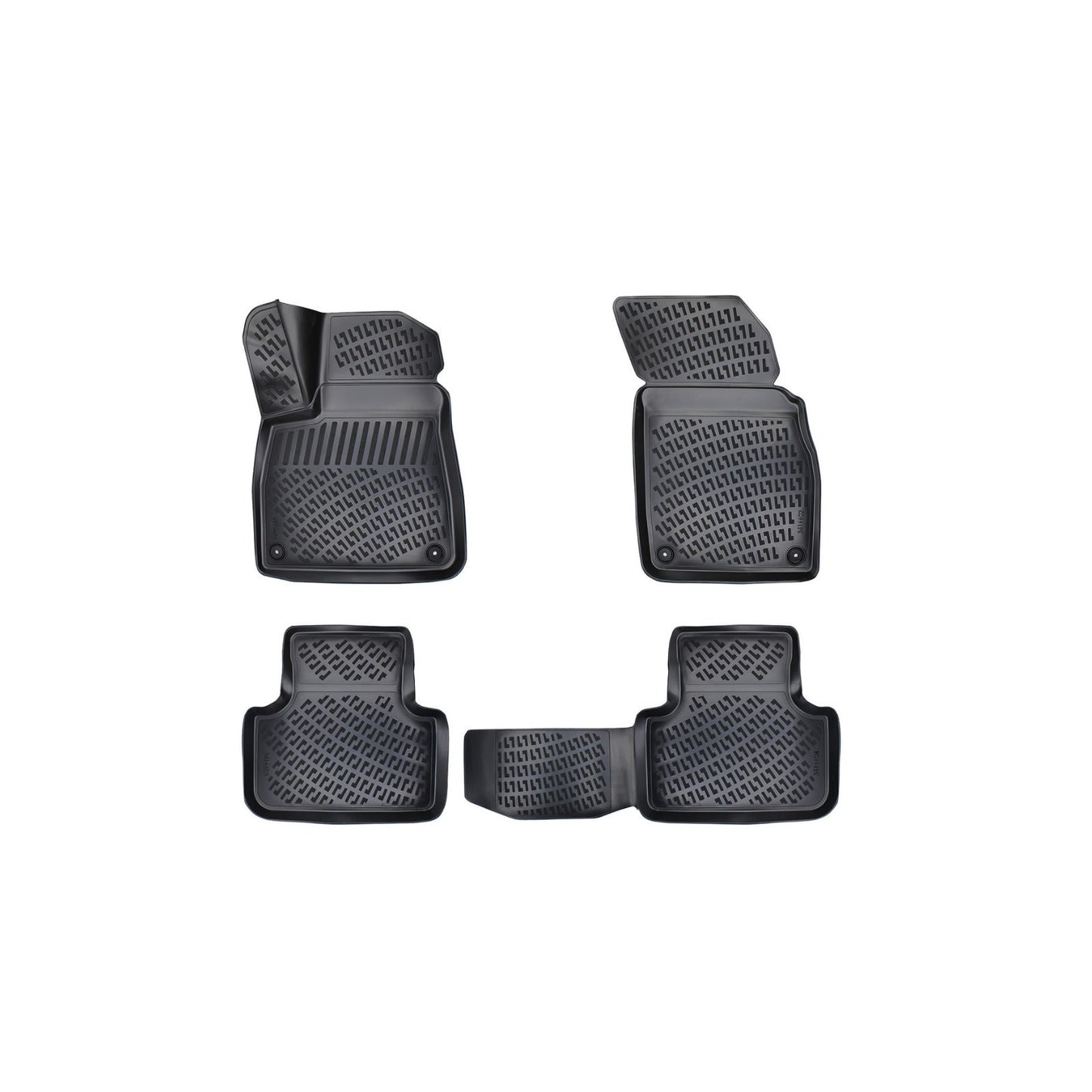 Custom Molded Rubber Floor Mat for Audi Q8 2018 - Up Black