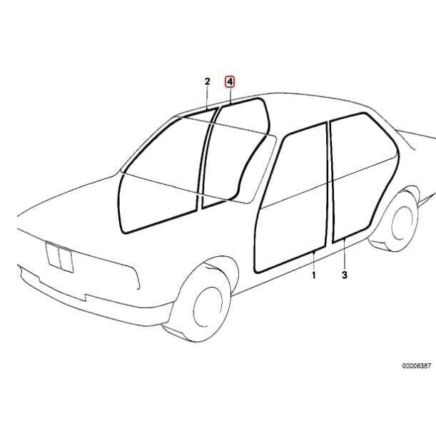 BMW E53 X5 Series 1998- 2006 Compatible Door Seals Weatherstrip Inner DOOR Seal Gaskets