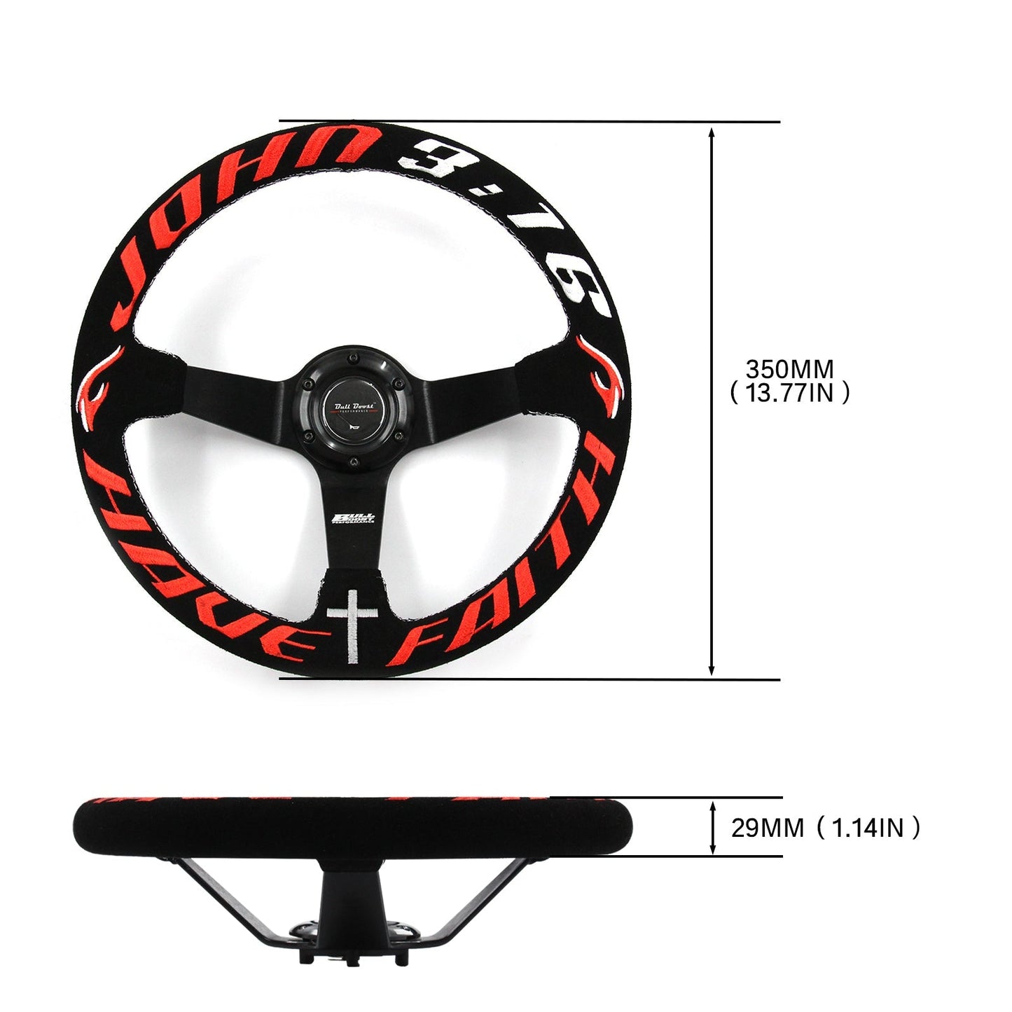 Have Faith Steering Wheel + Hub Adapter Kit For Toyota Pickup, Corolla, 4Runner, MR2, Camry