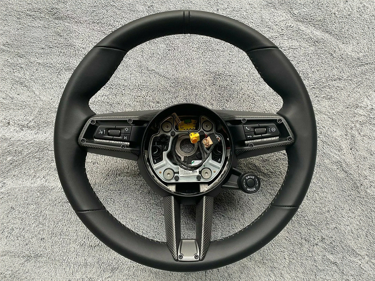 AutoTecknic Carbon Fiber Steering Wheel Trim - Porsche 992 Models